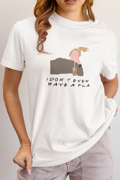 qoeuyl boutique تي شيرت أبيض مطبوع عليه عبارة "I Don't Even Have A Pla Phoebe Buffay Friends" للجنسين