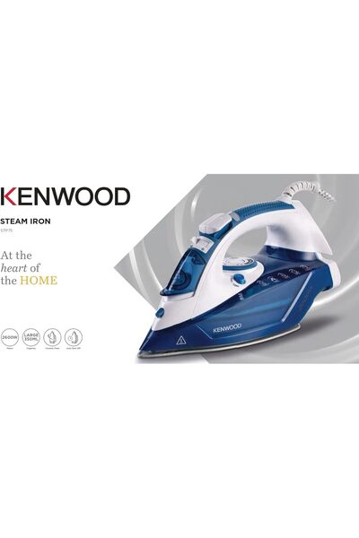 Kenwood Steam Iron 2600W with Ceramic Soleplate, Auto Shut-Off, Anti-Drip, Anti-Calc, Self Clean, Co
