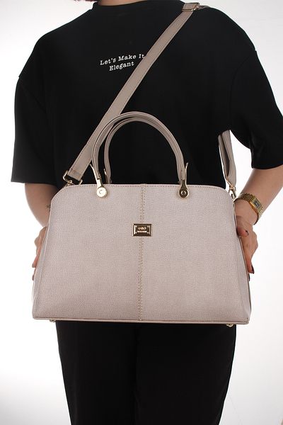 By Hakan Gk-800 Women's Three-Eye Hand and Shoulder Bag Crossbody Bag Gold