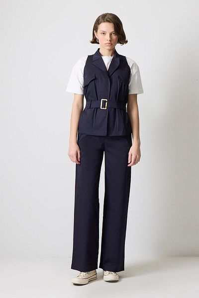 Touché Privé Belt Detailled Vest Pants Suit