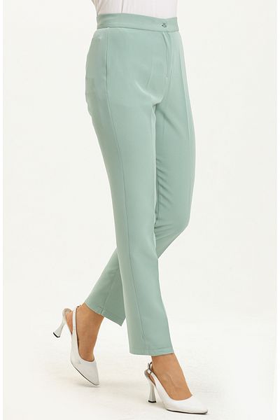 sefamerve Green Straight Leg Trousers - 1145-06