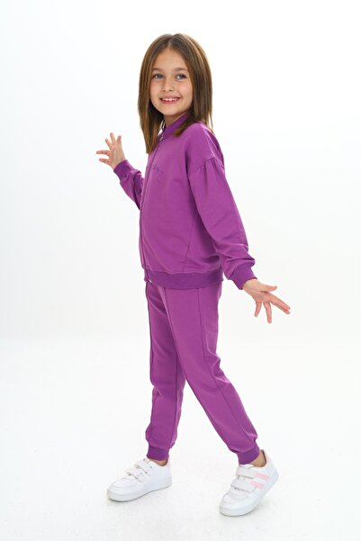 Toontoy Κοριτσίστικο κοστούμι φόρμας με κέντημα