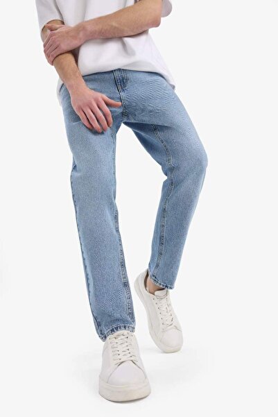 DeFacto 90's قصة ضيقة بنطال جينز رجالي باللون الأزرق الفاتح F0161AX/NM39