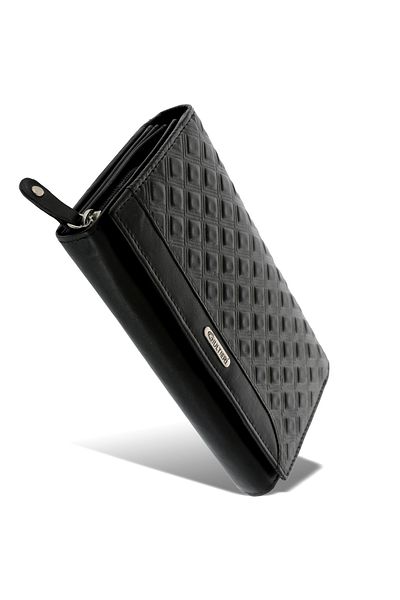 GiftExpress Giultieri women's leather wallet, black