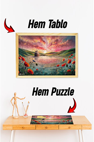 kutuTR Ahşap Çerçeveli Puzzle - Tablo HTHP - 016