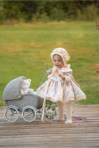 Hly Karol Tasarım Mario Somon Kız Bebek Elbisesi