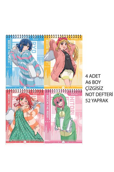 nihonwosekai Bochi the Rock Anime A6 Size Notebook Set Unlined 52 Sheets
