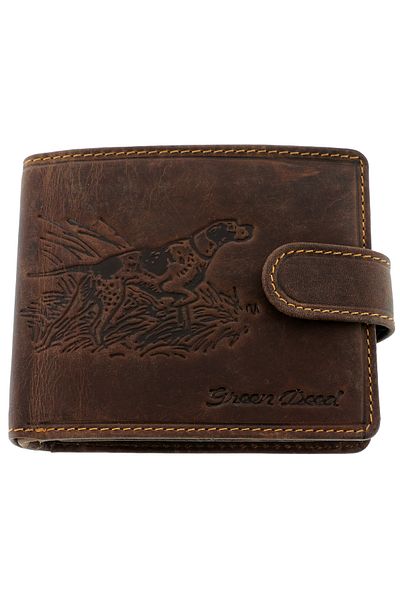 GiftExpress Hound leather wallet with clasp