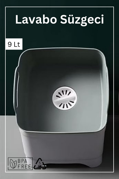 Espas Home Pratik Lavabo Süzgeci 9 Lt / Gri