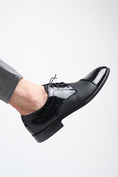 Oksit Hty 801 Straw Detailed Lace-Up Men's Classic Shoes