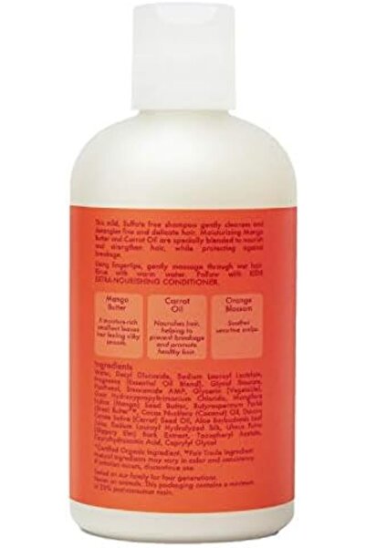 Shea Moisture Kids Shampoo Mango and Carrot Nourishing, 8 Fl Oz