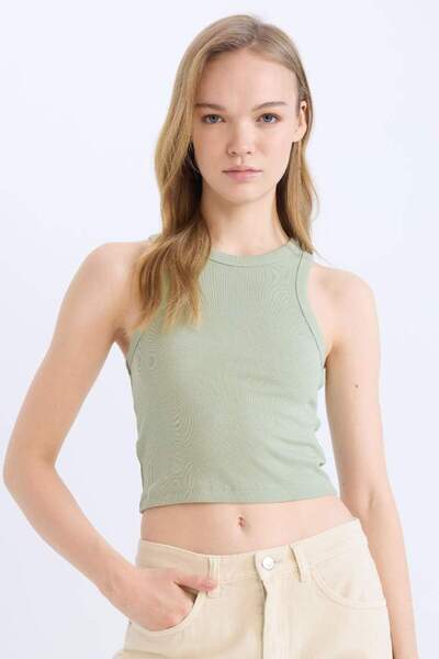 DeFacto Γυναικείο φορμάκι με πράσινο χρώμα μέντας U0357AZ/GN1135