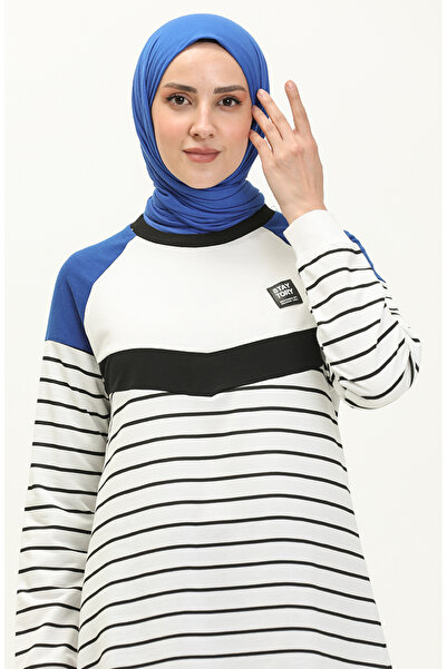 sefamerve Σετ φόρμας White Saks ριγέ - 70055-02