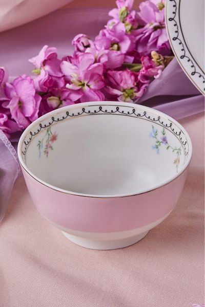 Karaca Minton Snack Bowl 12 cm Pink