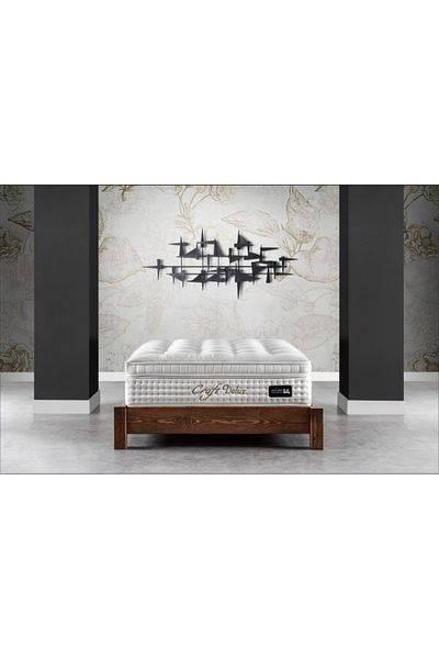 AMSA Kraft Deluxe Mattress (with separate felt layer) insulated pocket, 32cm height, 2/5 softness, luxurious design, hotel comfort.