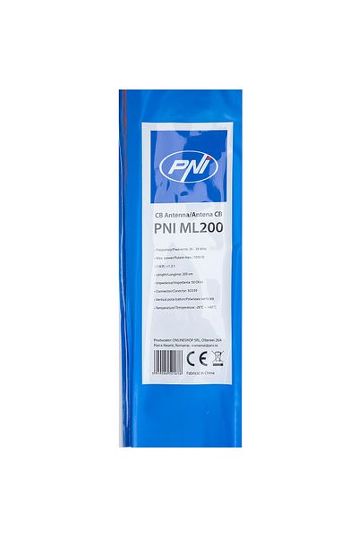 PNI CB antenna PNI ML200, length 200cm, 26-28MHz, 1000W with 4 meter RG58 cable included