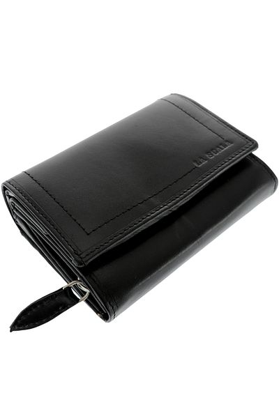 GiftExpress Women's Leather Wallet La Scala Black