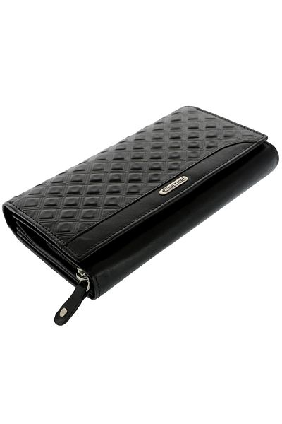 GiftExpress Giultieri women's leather wallet, black