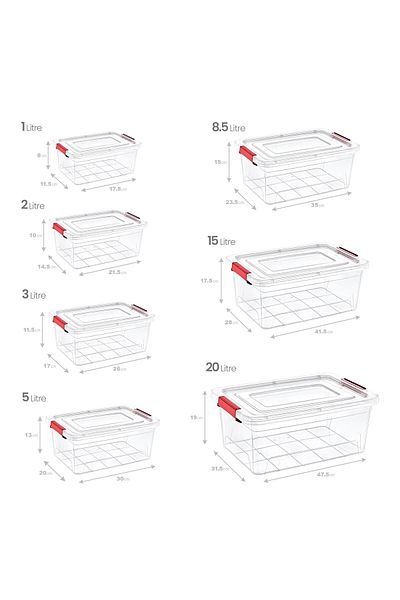 Smartware Set of 7 Smart Box Storage Containers