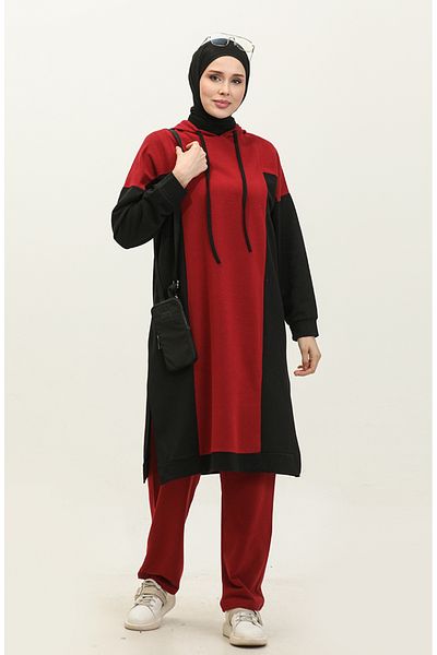 sefamerve 3022-03 Claret Red Σετ φόρμας
