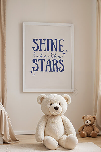 Basquiart Poster cu ramă albă pentru camera copiilor, camera bebelușilor, tab...