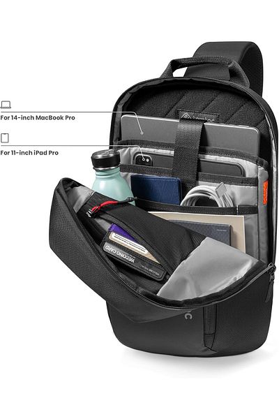 Tomtoc Navigator-T24 14 inch Sling 7L Crossbody Chest Shoulder Bag Slim Lightweight Daypack for Daily Use