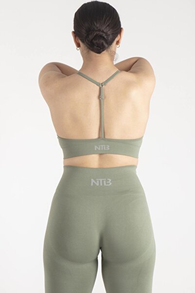 NTB Nature The Brand NTB Спортивний бюстгальтер з V-подібним вирізом на шнурк...