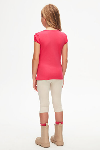 LOVETTI Φούξια T-Shirt για κορίτσια - Crew Neck, Καρπούζι μανίκι