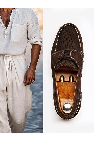 İBAY Ibay Captan Nubuck Leather Very Quality Men's Daily Shoes