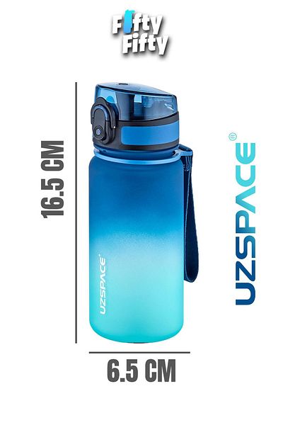 Uzspace 350 ml Double Color Softtouch Tritan Children's Water Bottle Without Straw -Ffcol350Mluzs