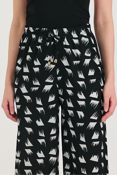 Ceylen Comfortable Cut Trousers with Lace-Up Waist