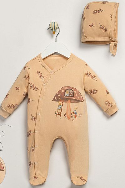 Minytrendy Girl Boy Baby Newborn Jumpsuit Hospital Release Hat Jumpsuit Set Baby Gift