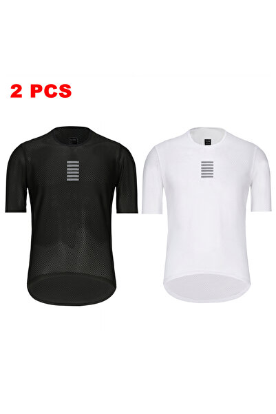 Choice1 قميص رياضي لركوب الدراجات بأكمام طويلة من Asia-L باللونين الأبيض والأسود موديل 2024، ملابس داخلية لركوب الدراجات