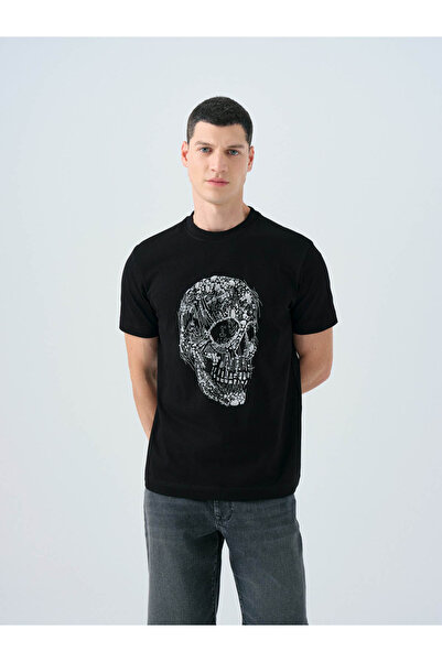 Loft Tricou negru pentru bărbați LF2039008