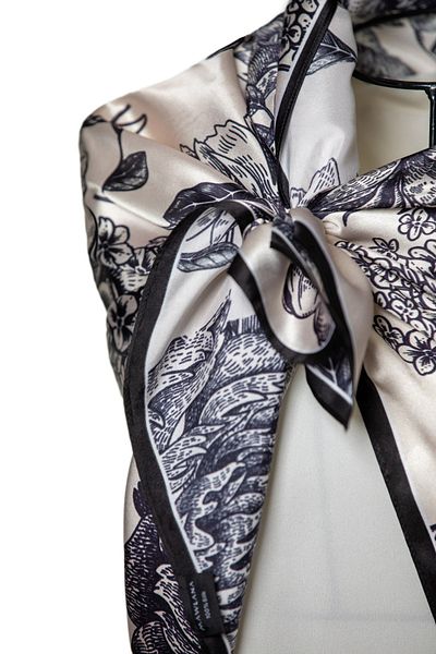 CASHMERE AND SİLK MAWLANA 100% Silk Scarf (90X90)