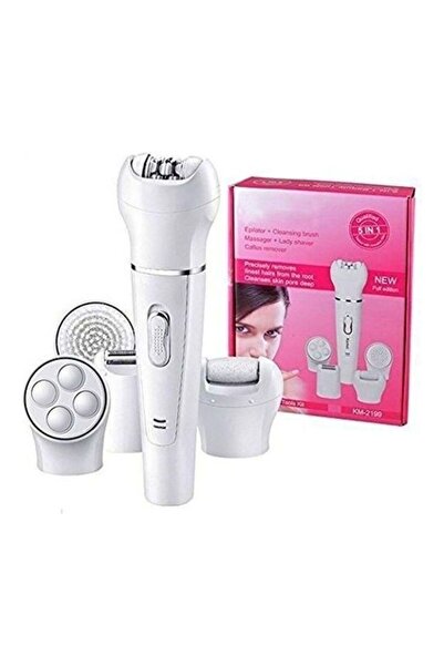 Kemei جهاز إزالة الشعر 5 في 1 الأحترافي طراز KM-2199 أبيض من kemei (النسخة ال...