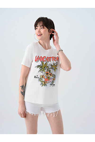 Loft White Women's T-Shirt Lf2040163