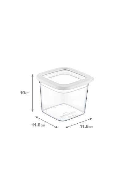 Smartware White Scale Square Storage Set of 12 - 740 ml