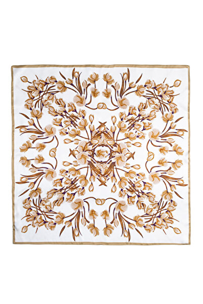 CASHMERE AND SİLK MAWLANA 100% Silk Scarf (90X90)