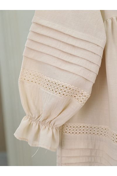 HİJABAYA Half Button Tunic with Elastic Sleeves