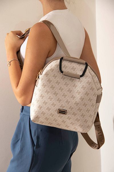 Silver Polo Γυναικείο σακίδιο πλάτης Silver & Polo Beige - Sand Sp771