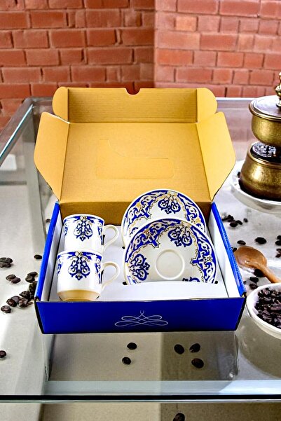 e-meta Kütahya'dan Özel Günler İçin 2 Kişilik Kahve Seti - 4 Parça Hediyelik ...