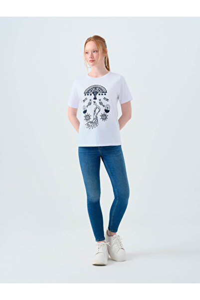 Loft White Women's T-Shirt Lf2039547