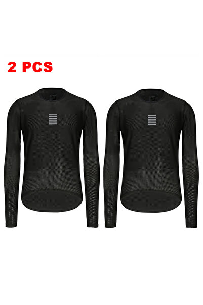 Choice1 قميص رياضي لركوب الدراجات بأكمام طويلة من Asia-XXL أسود-أسود Rsantce 2024 ملابس داخلية بطبقة أساسية لركوب الدراجات