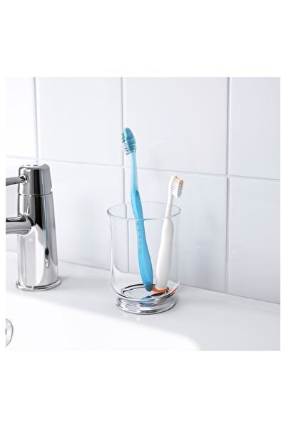 IKEA Cam Balungen Bardak Cam Diş Fırçalık Turuncu