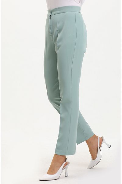 sefamerve Green Straight Leg Trousers - 1145-06