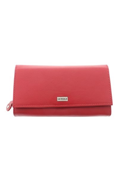 GiftExpress Portofel dama rosu piele naturala La Scala 18cm