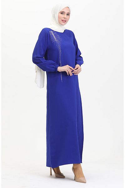 sefamerve Βραδινό φόρεμα Saks Stone Detailed Crepe - 0480-03