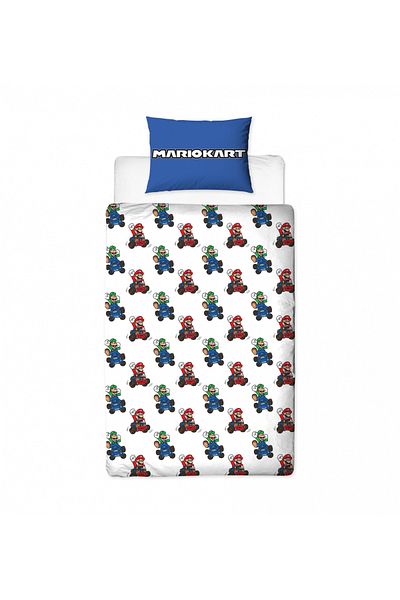 Disney 2-piece bedding set, Duvet cover, 140x200 cm, pillowcase, 60x70 cm, Multicolor, Super Mario
