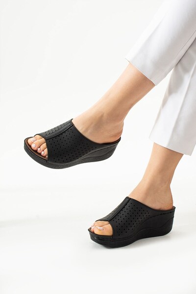 AlbiShoes Nicky Women's Thick Sole Soft 6 cm Hidden Wedge Heel Mother Women's Home Slippers Casual Slippers